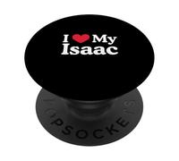 J'aime Mon cœur d'Isaac Isaac J'aime Isaac PopSockets PopGrip Adhésif