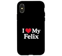 J'aime Mon cœur Felix Felix Love Felix Coque pour iPhone X/XS