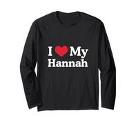 J'aime Mon cœur Hannah Hannah Love Hannah Manche Longue