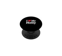 J'aime Mon cœur Holly Holly Love Holly PopSockets PopGrip Adhésif