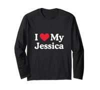 J'aime Mon cœur Jessica J'aime Jessica Manche Longue