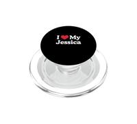 J'aime Mon cœur Jessica J'aime Jessica PopSockets PopGrip pour MagSafe