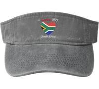J'aime Mon Cœur, Le Drapeau De L'Afrique du Sud Casquette Visière Chapeaux De Soleil Cowboy Protection Solaire Visière pour Sport Été Pêche