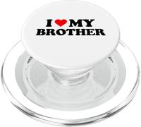 J'aime Mon cœur, Mon frère PopSockets PopGrip pour MagSafe