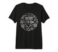 J'aime Mon école avec Un cœur Rouge T-Shirt Haut de Gamme