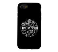 J'aime Mon école pour Les professeurs et Les étudiants Coque pour iPhone SE (2020) / 7/8