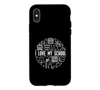 J'aime Mon école pour Les professeurs et Les étudiants Coque pour iPhone X/XS