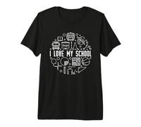 J'aime Mon école pour Les professeurs et Les étudiants T-Shirt Haut de Gamme