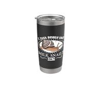 J'aime mon escargot à bouche noire Gobelet isotherme en acier inoxydable double paroi