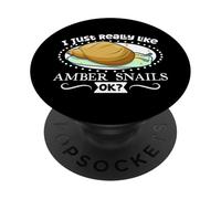 J'aime Mon Escargot d'ambre PopSockets PopGrip Adhésif