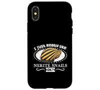 J'aime Mon Escargot de Course zèbre Coque pour iPhone X/XS