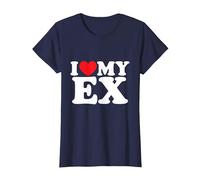 J'aime Mon ex T-Shirt, Femme, Bleu Marine, XL