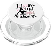 J'aime Mon Forgeron drôle, épouse, Petite Amie, Femme PopSockets PopGrip pour MagSafe