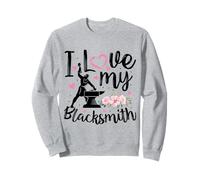 J'aime Mon Forgeron drôle, épouse, Petite Amie, Femme Sweatshirt