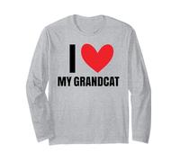 J'aime Mon Grand-père, Animal de Compagnie drôle, Grand-mère, Grand-père, Chat, Papa, Adore Manche Longue