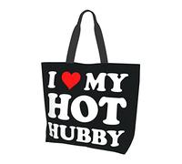 J'aime mon mari chaud sac fourre-tout dames mignon sac à provisions grande capacité sac à bandoulière travail ajustement mode sac à main organisateur