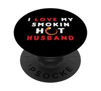 J'aime Mon Mari Sexy et Mon Mariage drôle avec ma Femme PopSockets PopGrip Adhésif