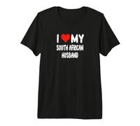 J'aime Mon Mari sud-Africain - Heart - Afrique du Sud T-Shirt Haut de Gamme