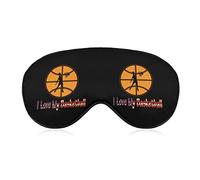 J'aime mon masque pour les yeux de basket-ball pour dormir la nuit avec les yeux bandés avec sangle réglable pour hommes femmes voyage yoga sieste