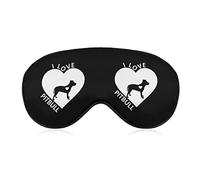 J'aime mon masque pour les yeux de chien Pitbull pour dormir la nuit avec les yeux bandés avec sangle réglable pour hommes femmes voyage yoga sieste