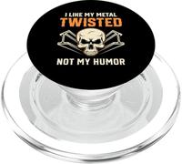 J'aime Mon Métal Tordu Pas Mon Humour Ferronnerie PopSockets PopGrip pour MagSafe