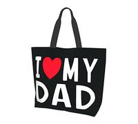 J'aime mon papa sac fourre-tout dames mignon sac à provisions grande capacité sac à bandoulière travail ajustement mode sac à main organisateur