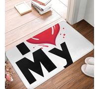 J'aime Mon Papa Tapis De Bain Lavable en Machine Tapis De Douche Doux Paillasson Intérieur pour Salon Extérieur Chambre 40X60Cm