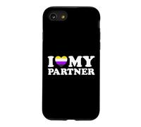 J'aime Mon Partenaire Mignon et drôle NB Enby Nonbinary Gender Queer Coque pour iPhone SE (2020) / 7/8