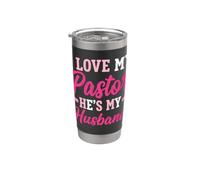 J'aime mon pasteur, c'est mon mari, la femme du pasteur Gobelet isotherme en acier inoxydable double paroi