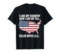 J'aime Mon Pays comme Mon thé rempli de Glace USA T-Shirt
