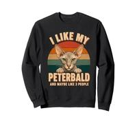 J'aime Mon Peterbald and Maybe 3 People Cat Owner Humour Sweatshirt