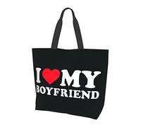 J'aime mon petit ami 2 sac fourre-tout dames mignon sac à provisions grande capacité sac à bandoulière travail ajustement mode sac à main organisateur