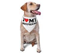 J'aime Mon Petit ami Chaud Bandanas pour Animaux de Compagnie écharpe Triangle Bavoir garçon Fille Foulard réglable Accessoires pour Petit Moyen Grand Chiot