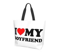 J'aime mon petit ami chaud sac fourre-tout dames mignon sac à provisions grande capacité sac à bandoulière travail ajustement mode sac à main organisateur