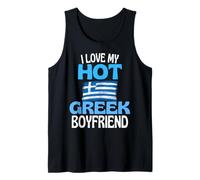 J'aime Mon Petit ami Grec Chaud Funny Greece Débardeur