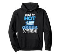 J'aime Mon Petit ami Grec Chaud Funny Greece Sweat à Capuche
