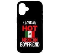 J'aime Mon Petit ami Mexicain Chaud Funny Mexico Coque pour iPhone 16