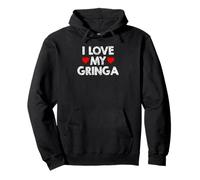 J'aime Mon Petit ami Mexicain Gringa pour la Saint-Valentin Sweat à Capuche