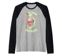 J'aime mon petit ami zombie Halloween Vintage Horror Couple Manche Raglan