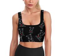 J'aime Mon Pitbull Soutien-Gorge de Sport pour Femmes débardeurs de Yoga imprimés rembourrés