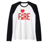 J'aime Mon Pompier Manche Raglan