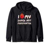 J'aime Mon Pompier Super Sexy - Épouse de Pompier de Saint-Valentin Sweat à Capuche