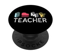 J'aime Mon Professeur Mignon appréciation des Enseignants PopSockets PopGrip Adhésif