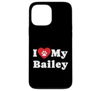 J'aime Mon propriétaire de Chien Bailey Coque pour iPhone 13 Pro Max