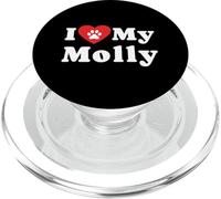J'aime Mon propriétaire de Chien Molly PopSockets PopGrip pour MagSafe