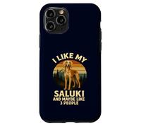 J'aime mon Saluki et peut-être un propriétaire de chien drôle pour 3 personnes Coque pour iPhone 11 Pro