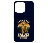 J'aime mon Saluki et peut-être un propriétaire de chien drôle pour 3 personnes Coque pour iPhone 15 Pro Max