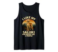 J'aime mon Saluki et peut-être un propriétaire de chien drôle pour 3 personnes Débardeur