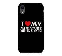 J'aime Mon Schnauzer Miniature Qui Aime Les Chiens, Maman drôle Coque pour iPhone XR