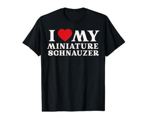 J'aime Mon Schnauzer Miniature Qui Aime Les Chiens, Maman drôle T-Shirt Graphique avec Valeur